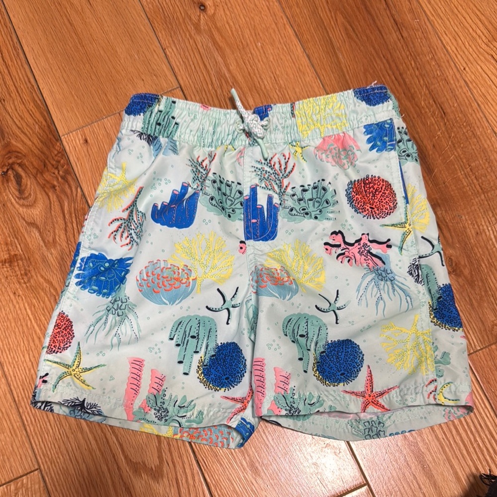 Ocean-Themed Kids' Swim Shorts